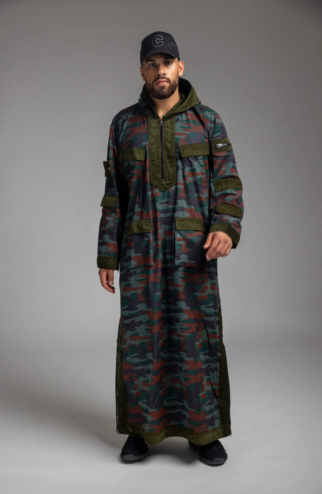 GREEN & RED CAMO THOBE