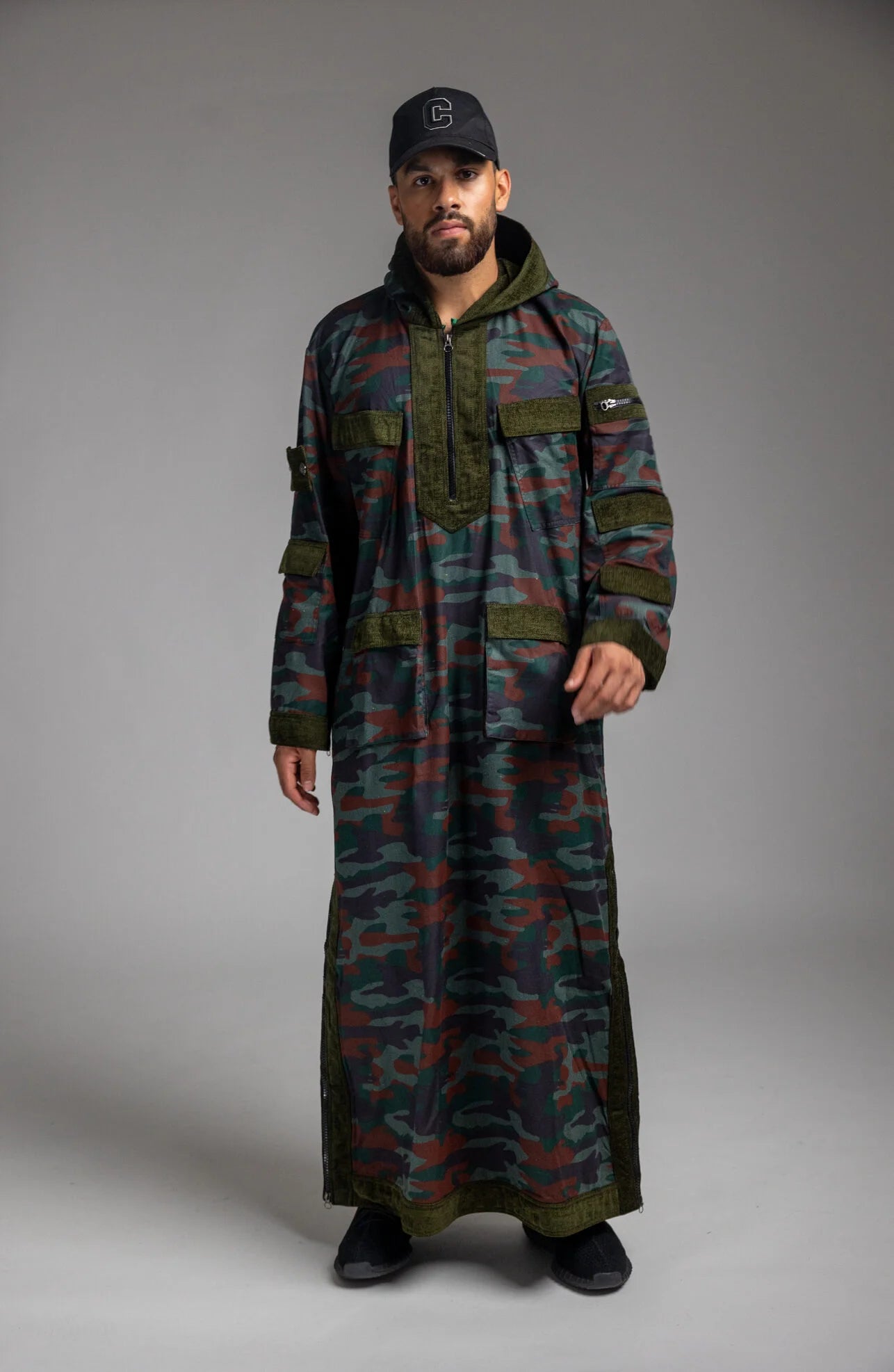 GREEN & RED CAMO THOBE