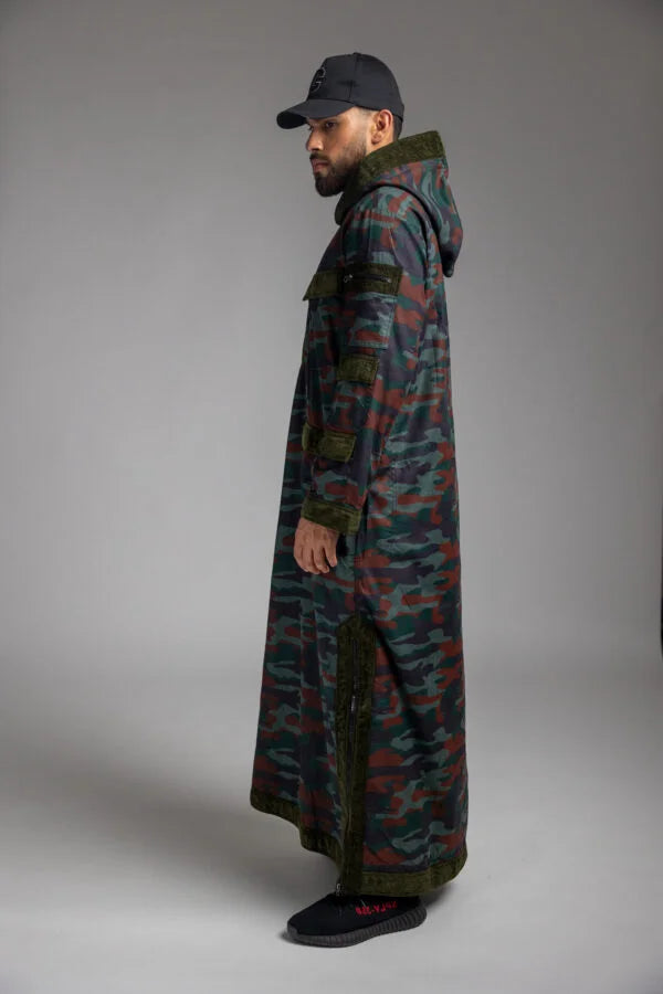 GREEN & RED CAMO THOBE