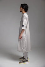 LIGHT GREY THOBE KURTA TOP