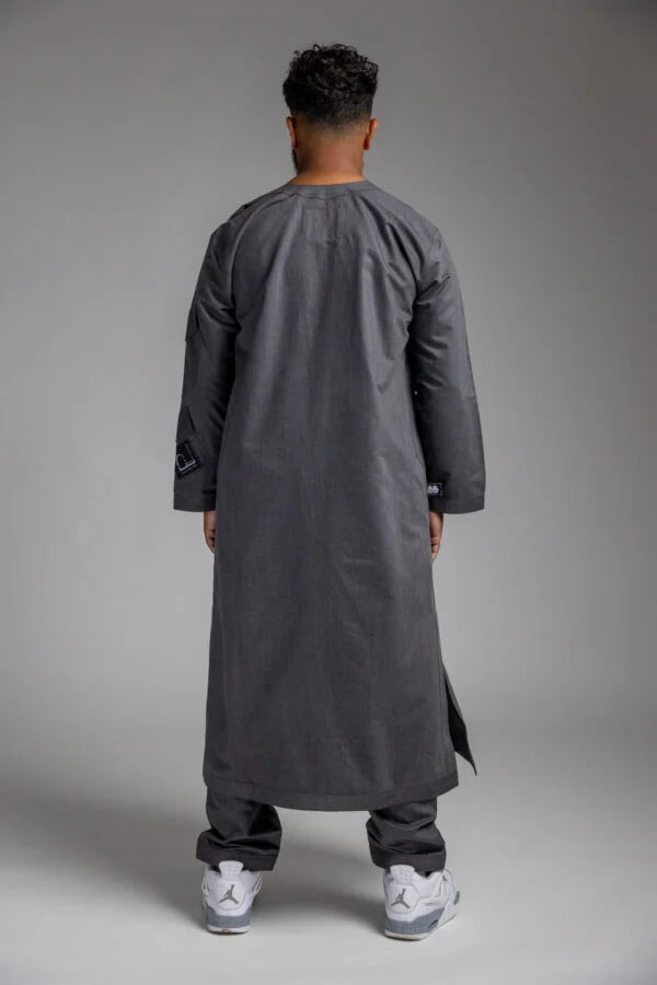 GREY THOBE KURTA TOP