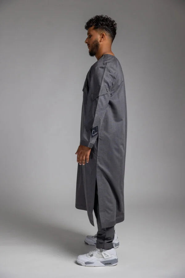 GREY THOBE KURTA TOP