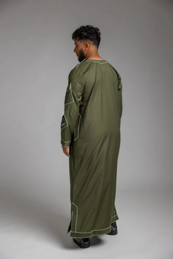 KHAKI GREEN THOBE