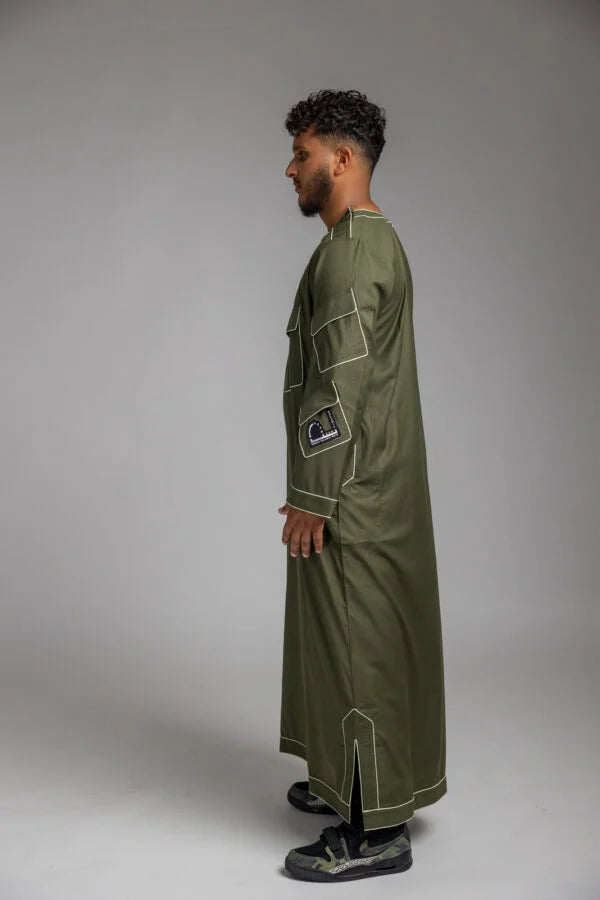 KHAKI GREEN THOBE