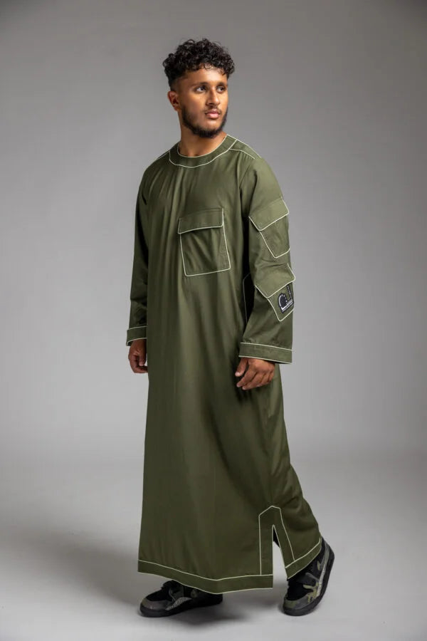 KHAKI GREEN THOBE