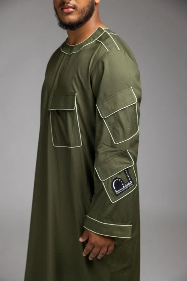 KHAKI GREEN THOBE