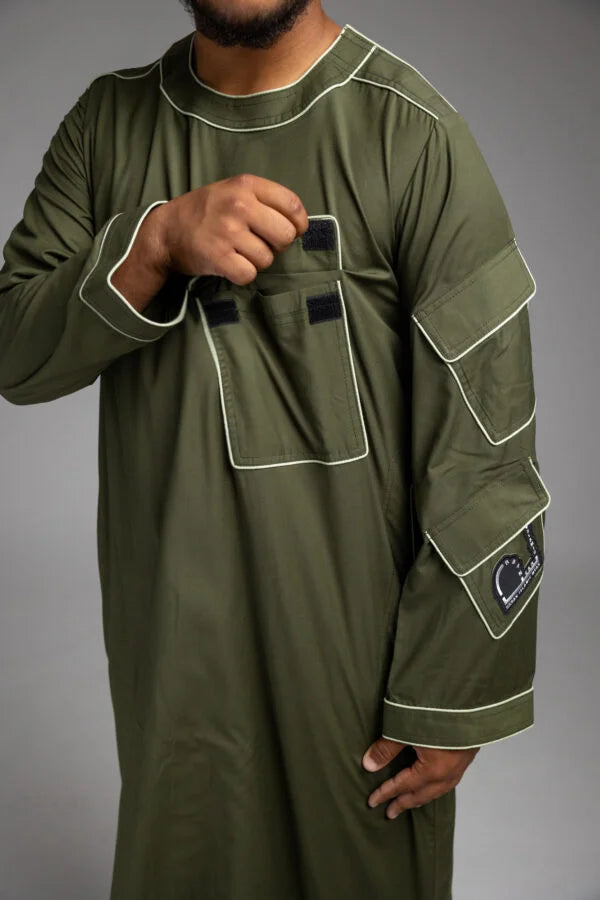 KHAKI GREEN THOBE