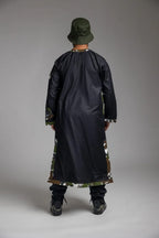 BLACK WITH CAMO KURTA TOP