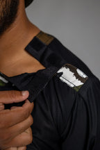 BLACK WITH CAMO KURTA TOP