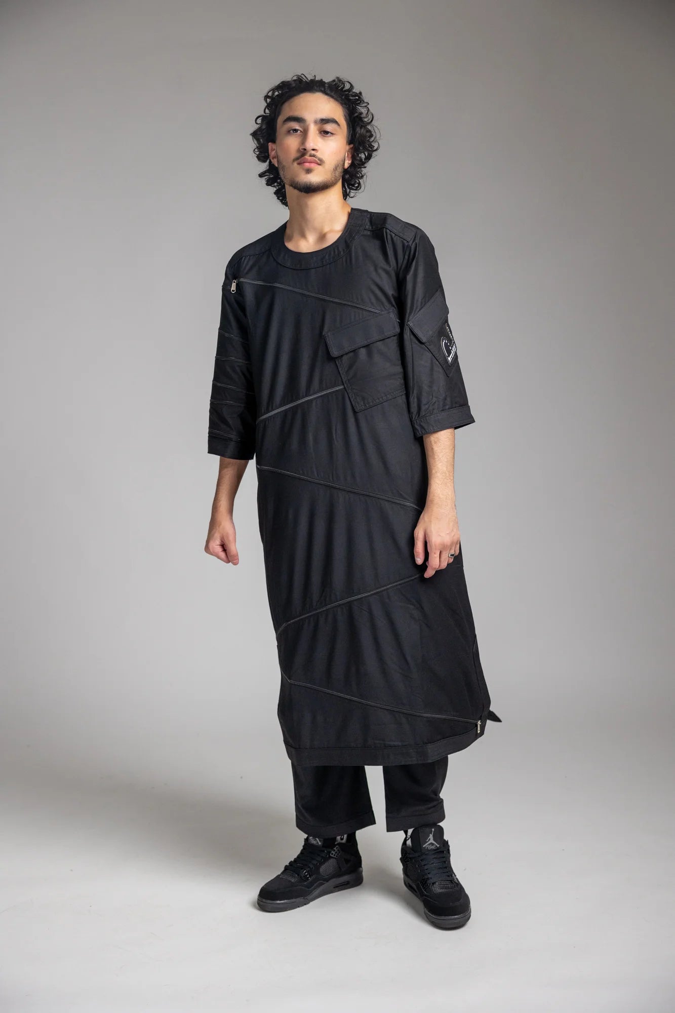 BLACK KHALID BIN WALID KURTA